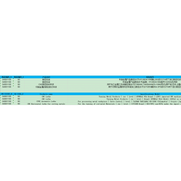 Tornos horizontales para datos de importación de CN