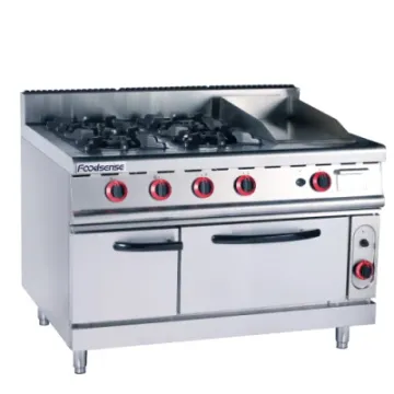 Commercial Kitchenware High Quality 6-Burner Gas Range with Oven
