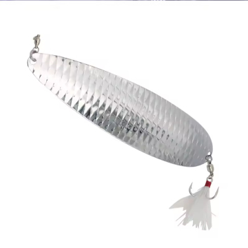 OEM 8''-11'' Stripe Silver Heavy Metal Flutter Spoons for Big Game Lures and Trolling