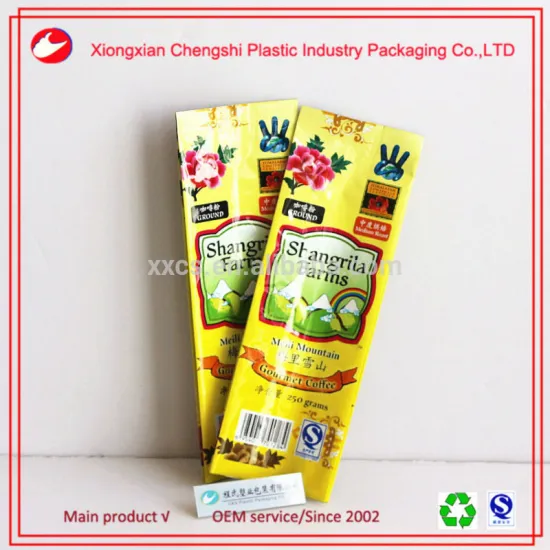 valve coffee packaging bag aluminum foil coffee bag with one way valve