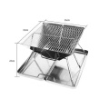 Stainless Steel Portable Camping Fire Pit Foldable Grill