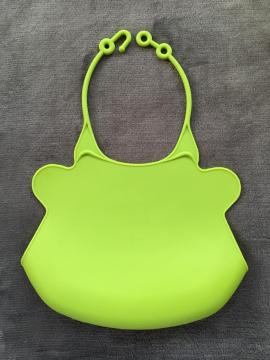 Food grade waterproof silicone baby bibs food pockets