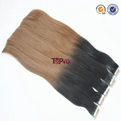 100% double drawn remy cuticle great lengths adhesive Russian hair extension human hair tape