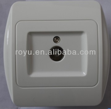P-RTV European silver color round shape TV antenna socket