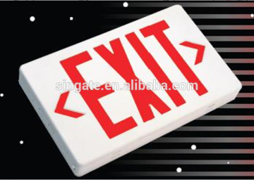 UL CUL listed standard LED exit sign with red green letters battery back up led emergency light with test button
