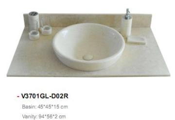 Bathroom new item V3701GL-D02R sink vanity