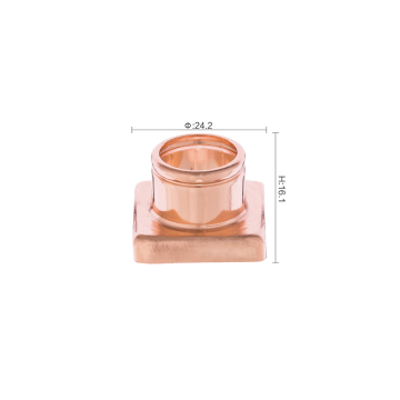 Kapak için kare parlak altın parfüm alüminyum yaka