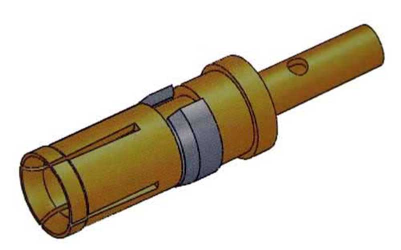 Coaxial D-SUB Connector High Current Contact Straight Female