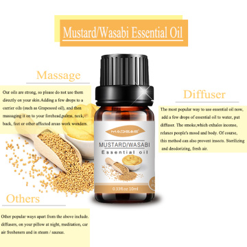 Wholesale mustard essential oil organic pure wasabi oil