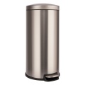 Kitchen Stainless Steel Round Step-on Trash Can