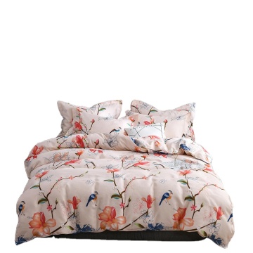 Vintage Floral Printed Soft Microfiber Wedding Bedding Set