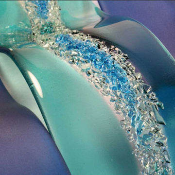 stained antique decorative crystal glass sculpture