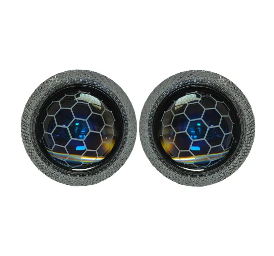 RGBW Halo Shroud H4 H7 9005 Blue Coating Bi LED Projector Lens Headlights Retrofit DRL Kit