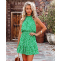 Women's Boho Sleeveless Ruffle Summer Dress