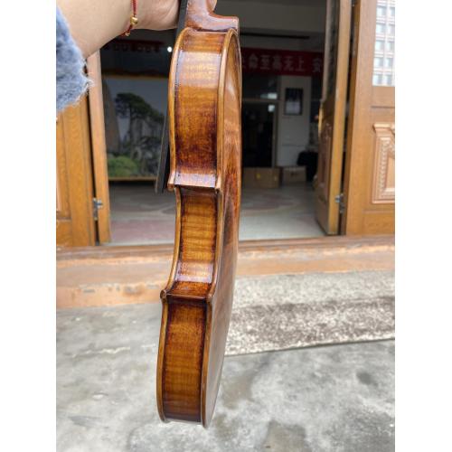 Venta caliente Profesional de alto grado Hecho a mano Hecho de bajo precio Violín de madera de arce con flamado de bajo precio