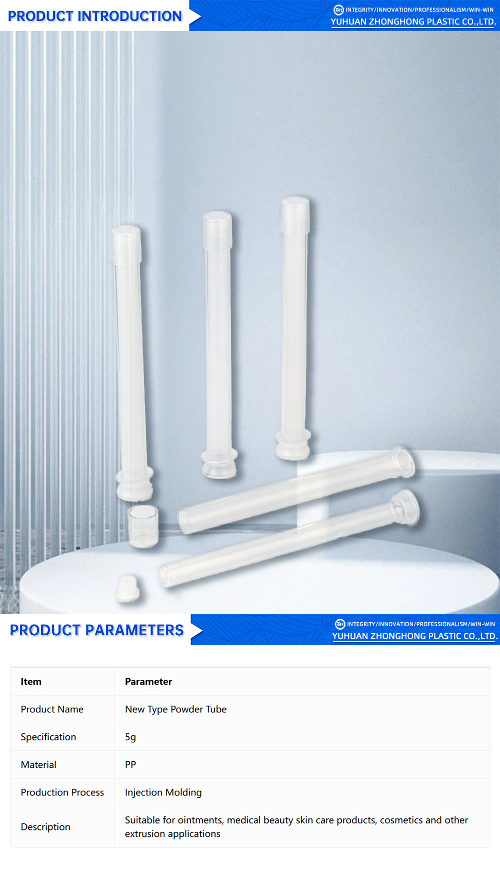 Advanced Powder Tube Design for Gynecological Use X