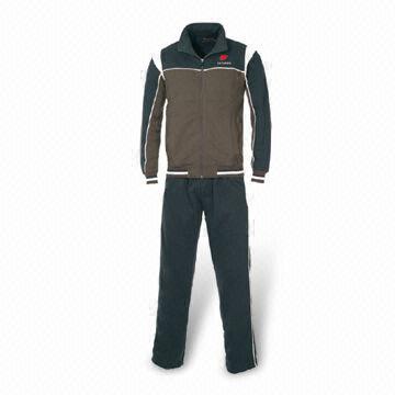 Men's Tracksuit, Made of Brushed Fleece, with Embroidered Logos