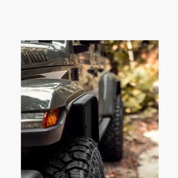 Maiker Offroad 4x4 New Design Plastic Fender Flare Extensions Trim with Rivet for Jeep Wrangler JL