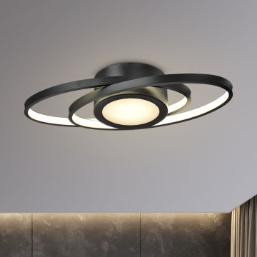 Modern Simple LED Black Ceiling Lamps for Kitchen, Bedroom, and Living Room