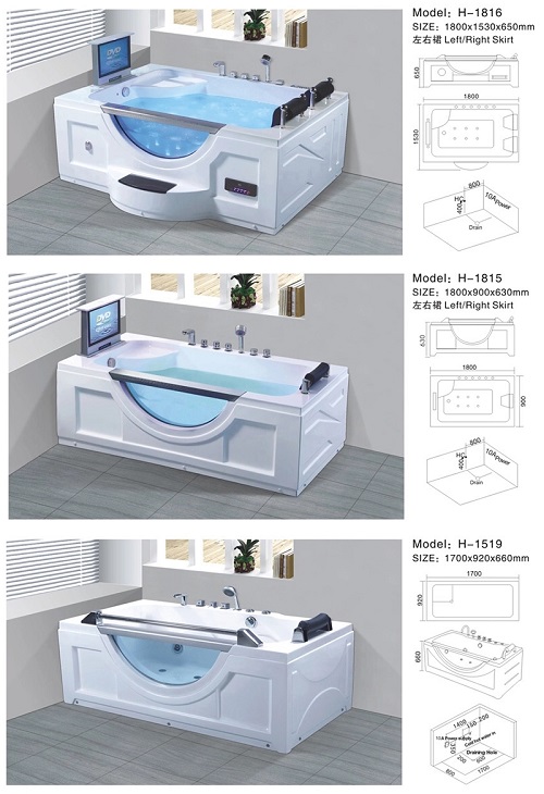 Free Standing Bathroom Massage Bathtub