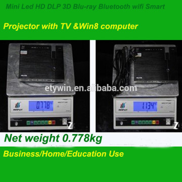 mini portable technology china 3d projector pocket digital tv with 300inch projector screen