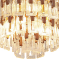 Hotel de lujo de cristal LED lámpara colgante de luz