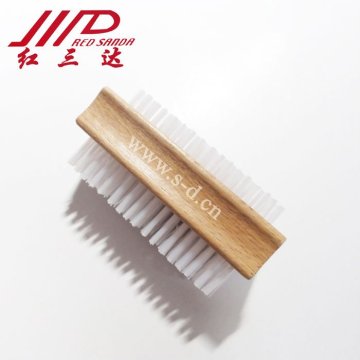 wood double-side nail brush