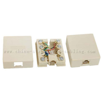 Dual Ports Cat.5e Rj45 Surface Mount Boxshielded Type