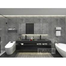 Modern bathroom vanity with double faucets double sinks