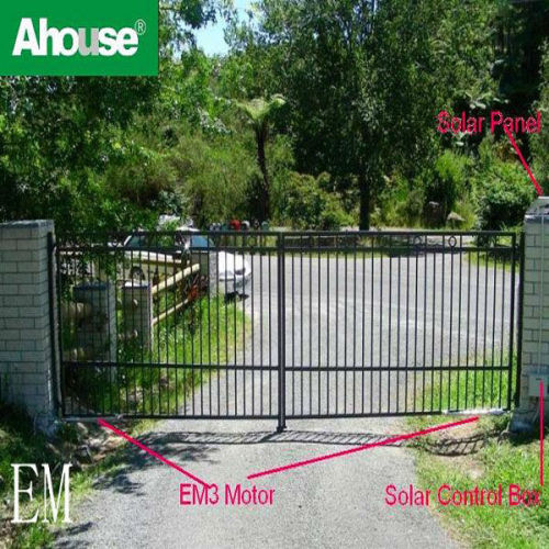 Ahouse Solar Double Swing Gate Opener With Remote Control, High Quality
