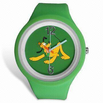 Water-resistant Silicone Jelly/Quartz Wristwatch, Customized Logos and Designs are Accepted