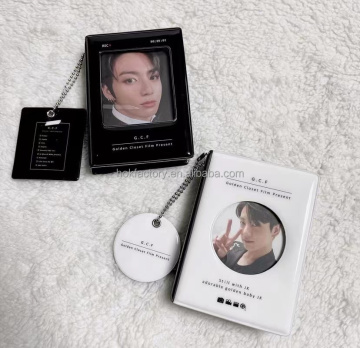 Custom Mini Hollow Out Jungkook PVC Photo Album - 3 ίντσες K -Pop PhotoCards Holder