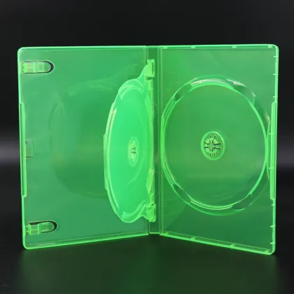 SUNSHING XBOX Green Video Game Box Pkastic Double discs XBOX 360 Game Case With 1 traY