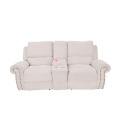 Luxury classic home white custom 2 seater electric love seat movie chairs couch fabric recliner modern sofa set