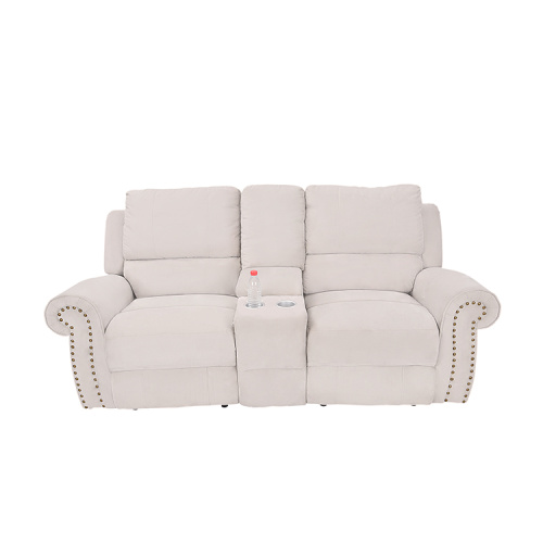 Luxo Clássico Casa Branco Custom 2 Seater Electric Love Assento Cadeiras de Filme Couch Tecido Recliner Sofá Moderno Set