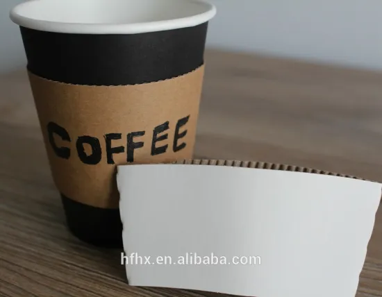 Cheap disposable kraft paper cup sleeves customized coated paper cup clutch