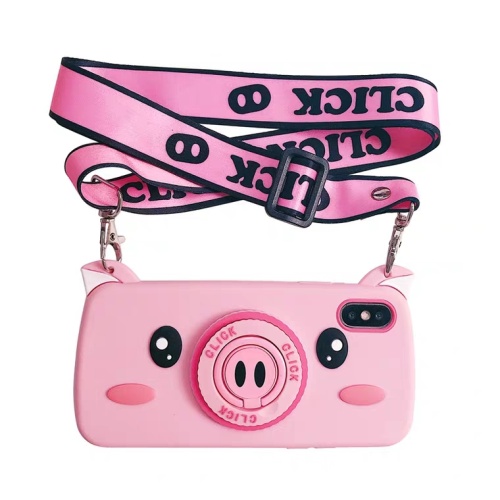 Cute Pig Cartoon Silicone Cell Phone Case