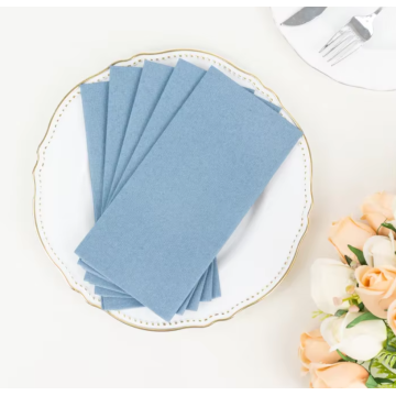 Паперові гостьові рушники Dusty Blue Linn Feel Airlaid