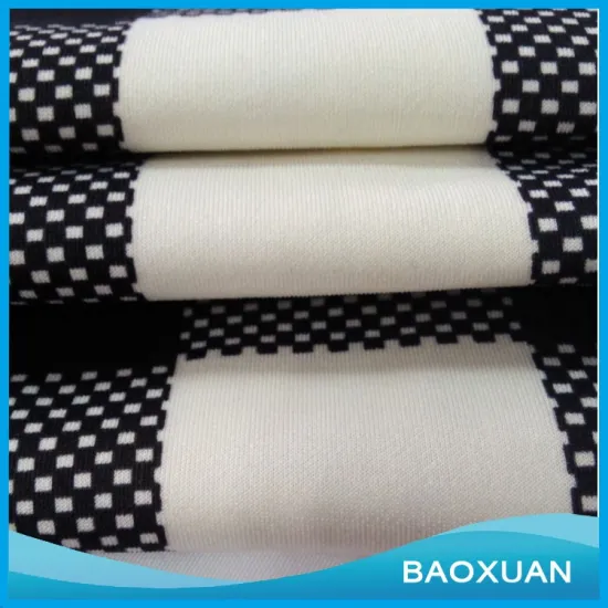 100%Rayon Plaid scuba printting fabric