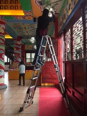 teleskop double side 10m 7m safety telescopic ladder