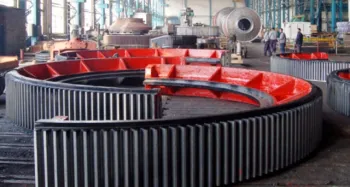 Large helical gear metal gear wheel