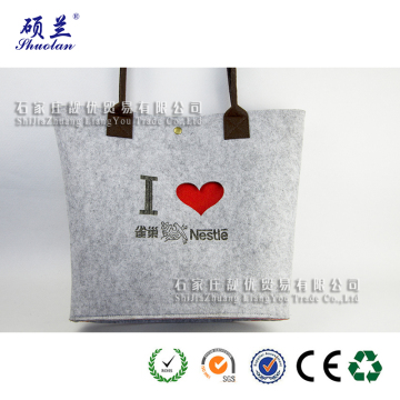 Good quality customized logo felt tote bag