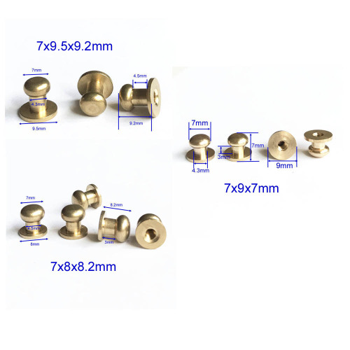 7mm Ketua Button Stud ScrewBack Studs