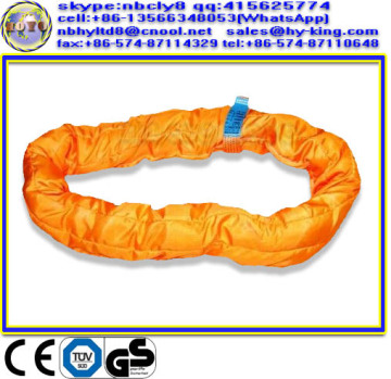 CE GS approved 600ton uhmwpe sling , orange round slings , belt sling