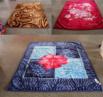 Stock 100%Polyester Raschel Blanket/Mink Blanket/Fleece Blanket