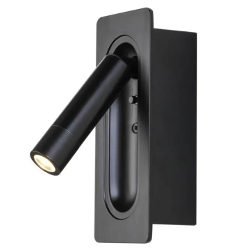 Modern Hotel Indoor 3W LED Rotatable Recessed Wall Bedside Lamp