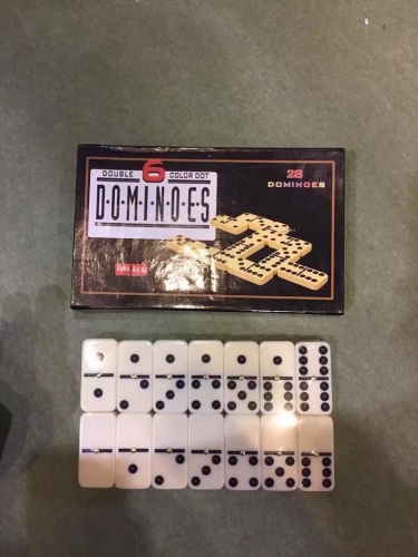 Double 6 Ivory Domino Pack In Color Box