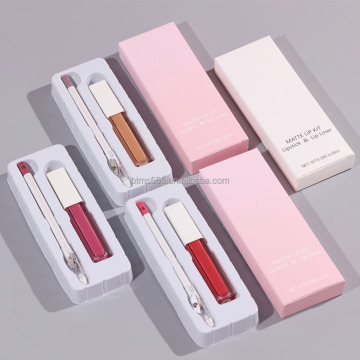 Low MoQ Vegan 21 Color Waterproof Lipgloss & Lip Liner Set - Wholesale Nude Matte Liquid Lipstick
