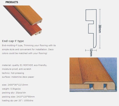 Accessories of Laminate Flooring - End Cap-F Type