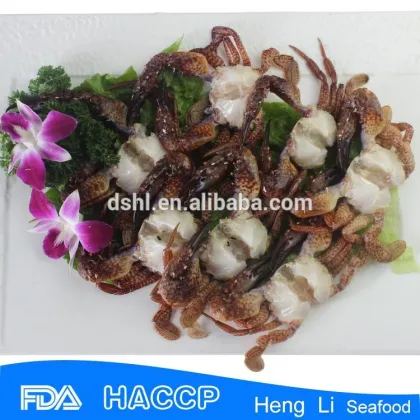 HL003 low-fat Frozen Sea Crab Whole Round , Half Cut